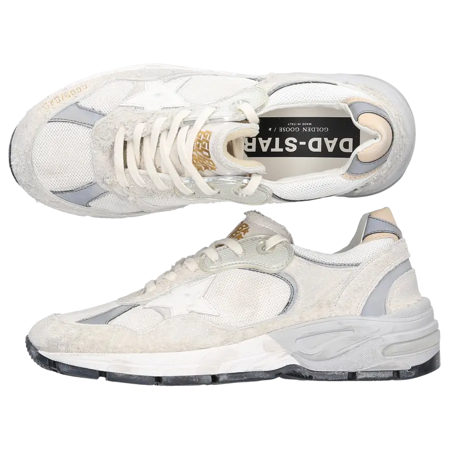 Golden Goose - Sneaker low RUNNING DAD Veloursleder - weiß