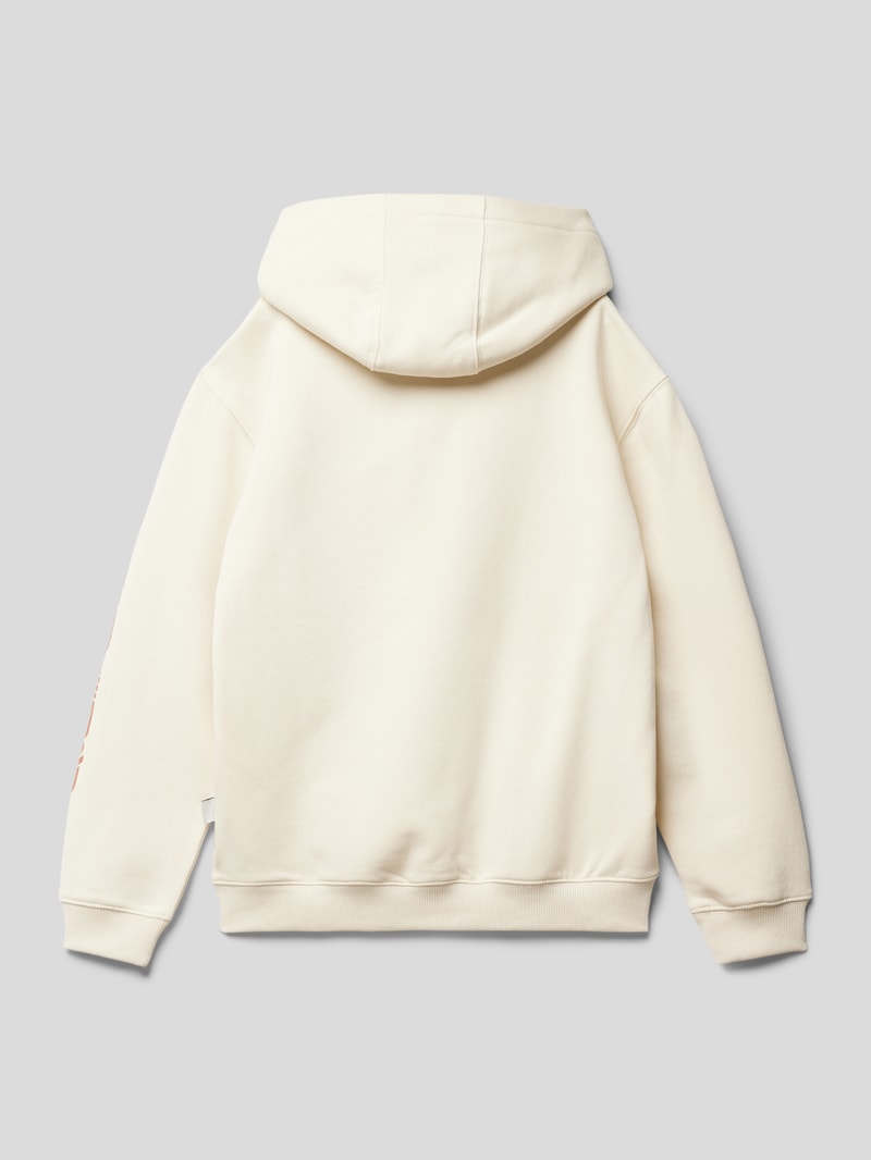 Hoodie mit Label-Details Modell 'OMNI' in offwhite