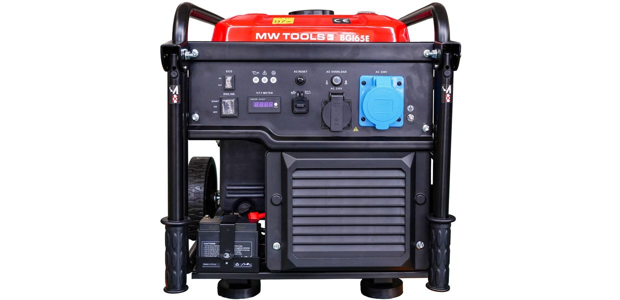 MW-Tools 724562443 BGI65E Gasoline inverter generator 6.5 kW 230V with electric start