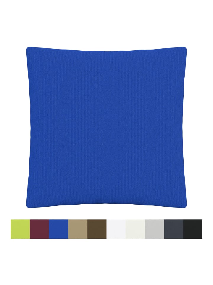 GMD Living 2er Set Jersey Kissenhüllen JESBERG in Farbe Royalblau günstig kaufen