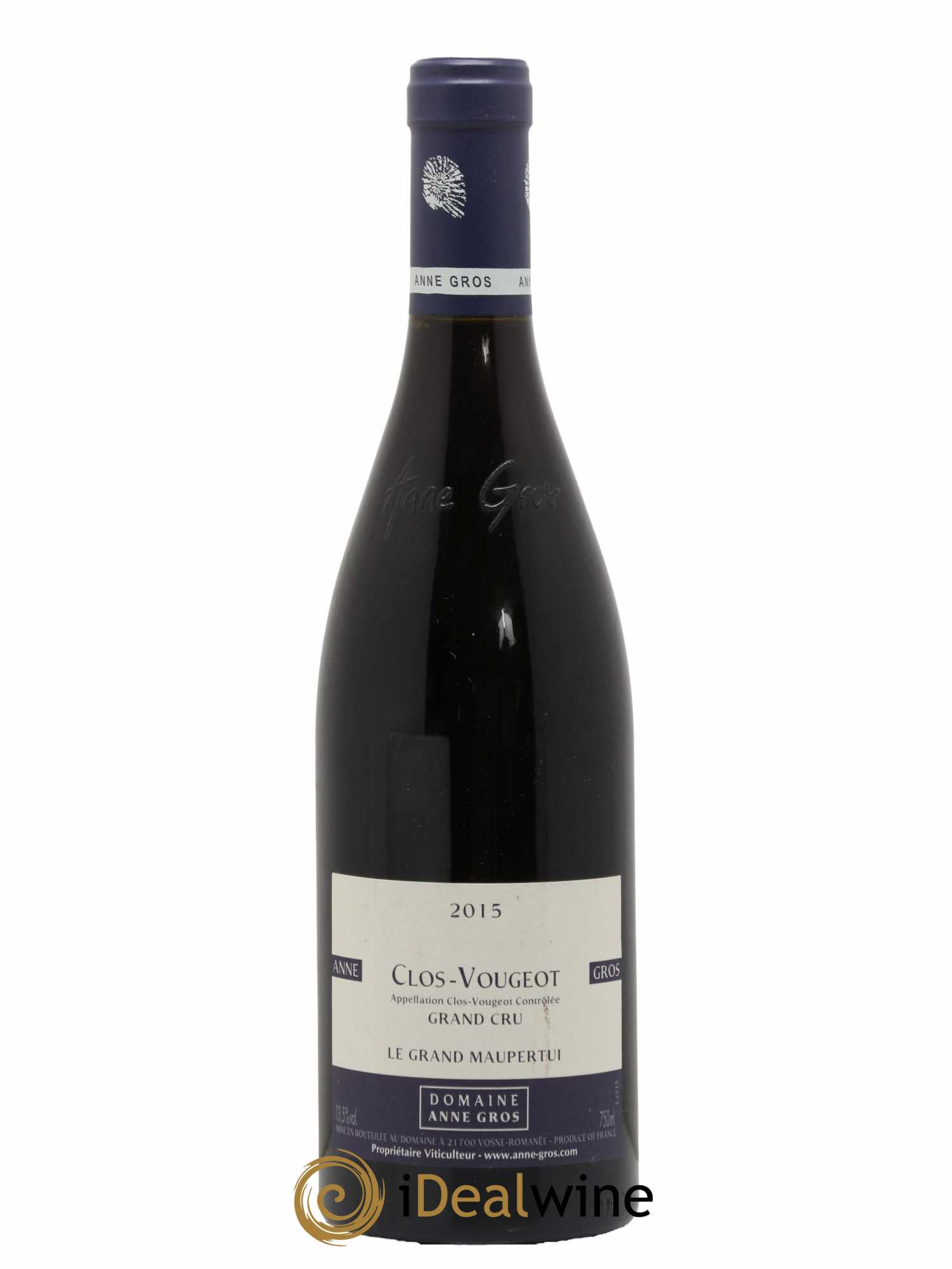 Clos de Vougeot Grand Cru Le Grand Maupertui Anne Gros  2015 - Lot de 1 Bouteille