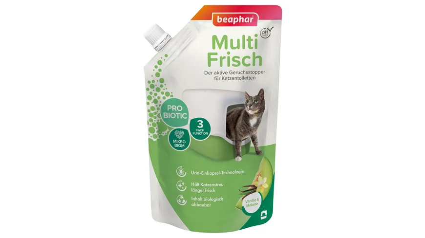 beaphar Katzenhygiene Multi Frisch Vanille & Melone Geruchsstopp 400 g