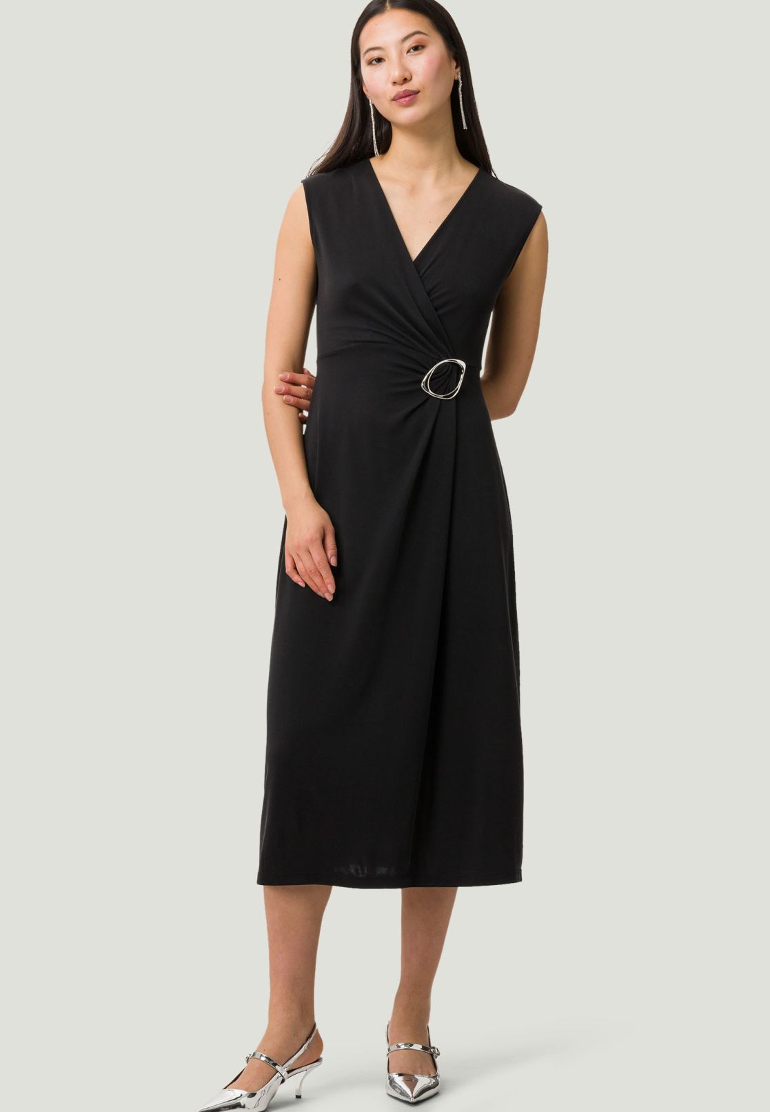 Jerseykleid Midi mit Schnalle