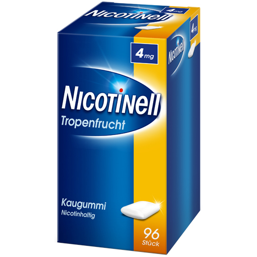 NICOTINELL Kaugummi Tropenfrucht 4 mg  96 St  Kaugummi