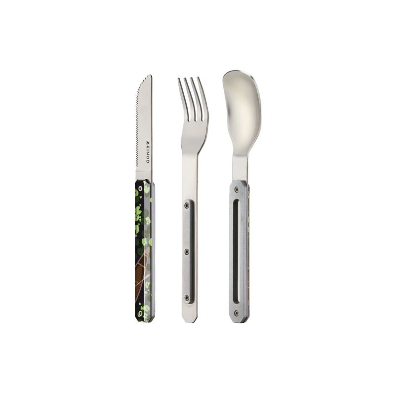 Akinod Magnetic Straight Cutlery 12H34 Mirror Canoe