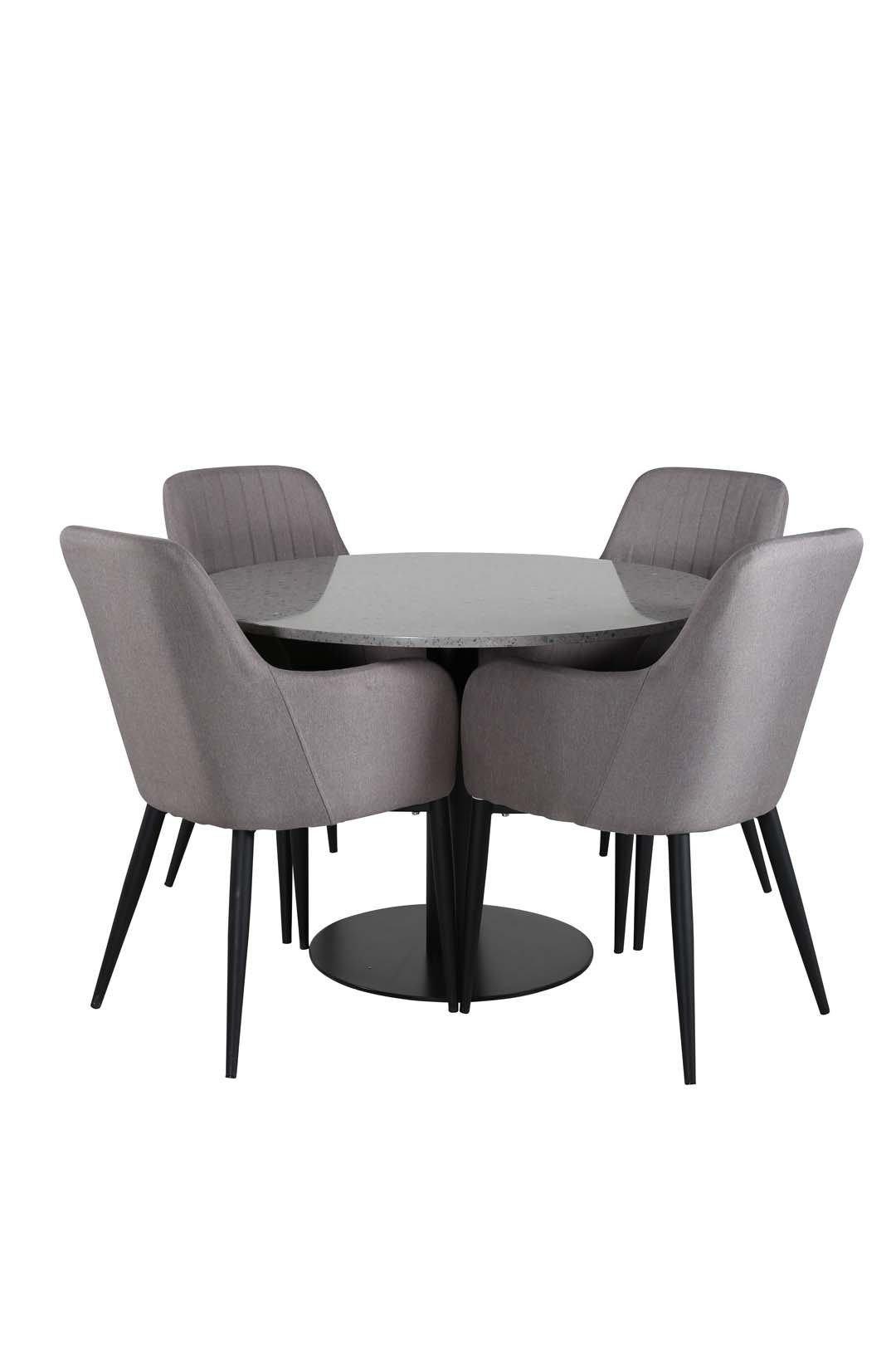 ebuy24 Essgruppe Razzia Essgruppe Tisch grau und 4 Comfort Stühle g