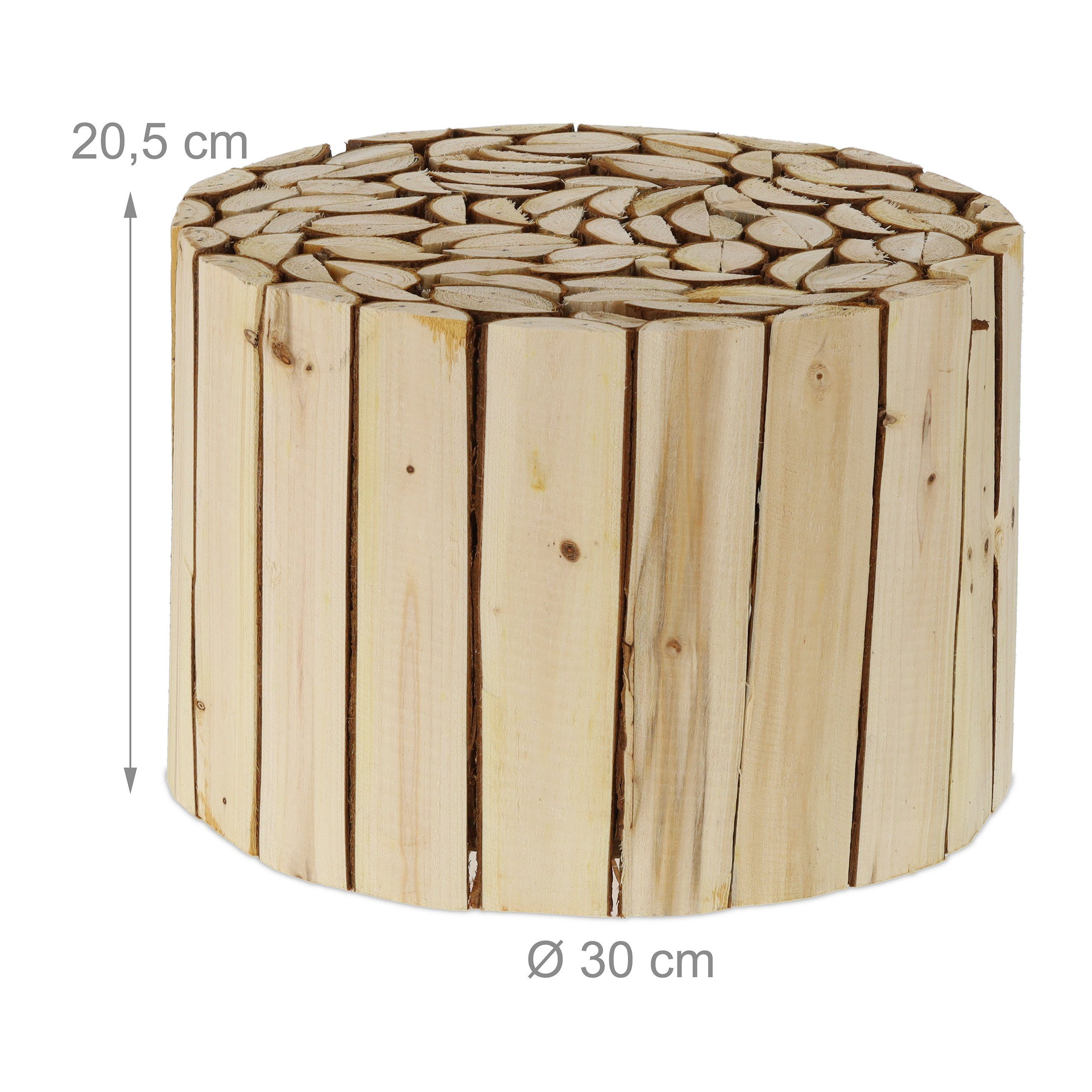 relaxdays Blumenhocker Naturbelassener Blumenhocker
