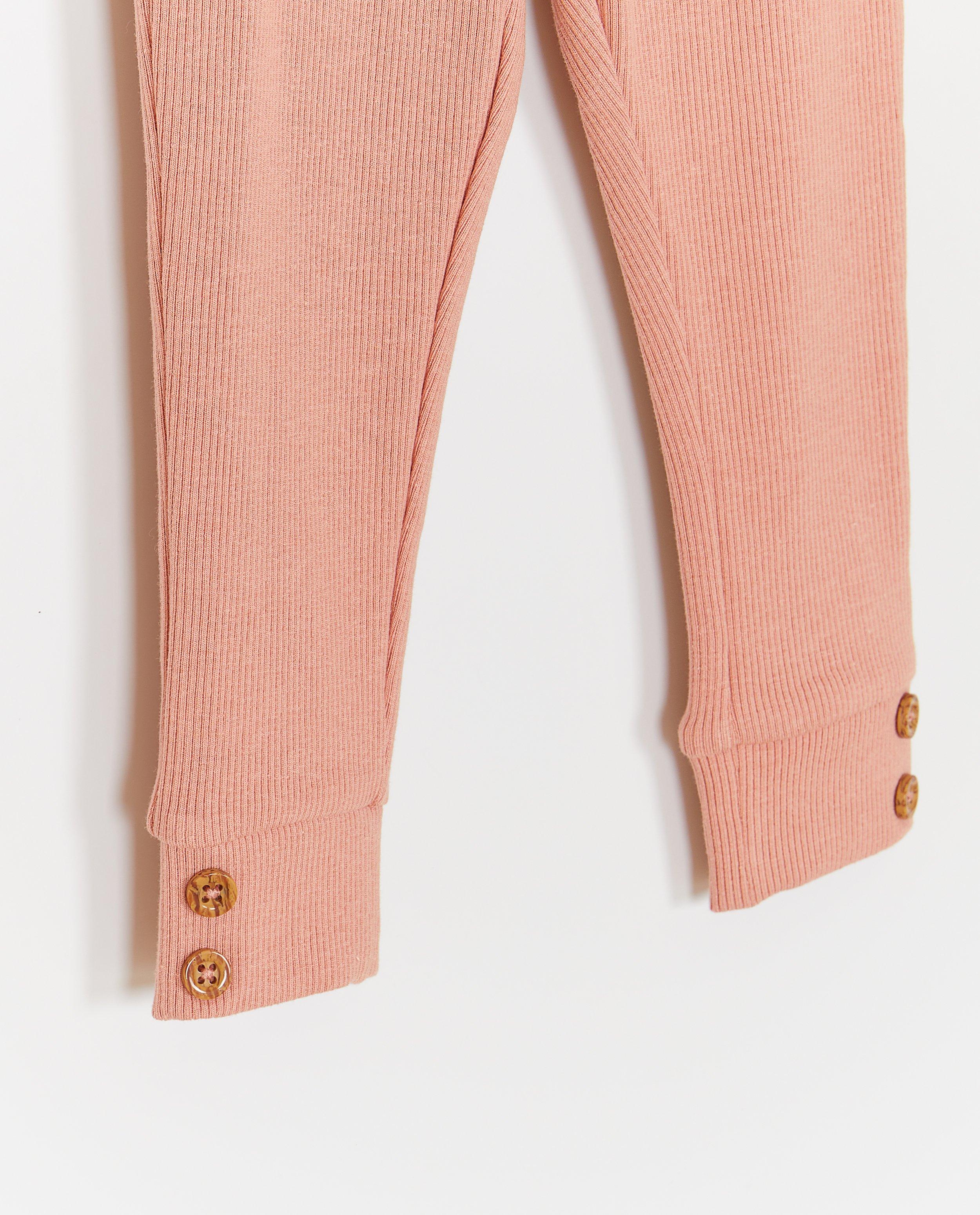 Cuddles and Smiles leggings finom bordázott mintával, rózsaszín