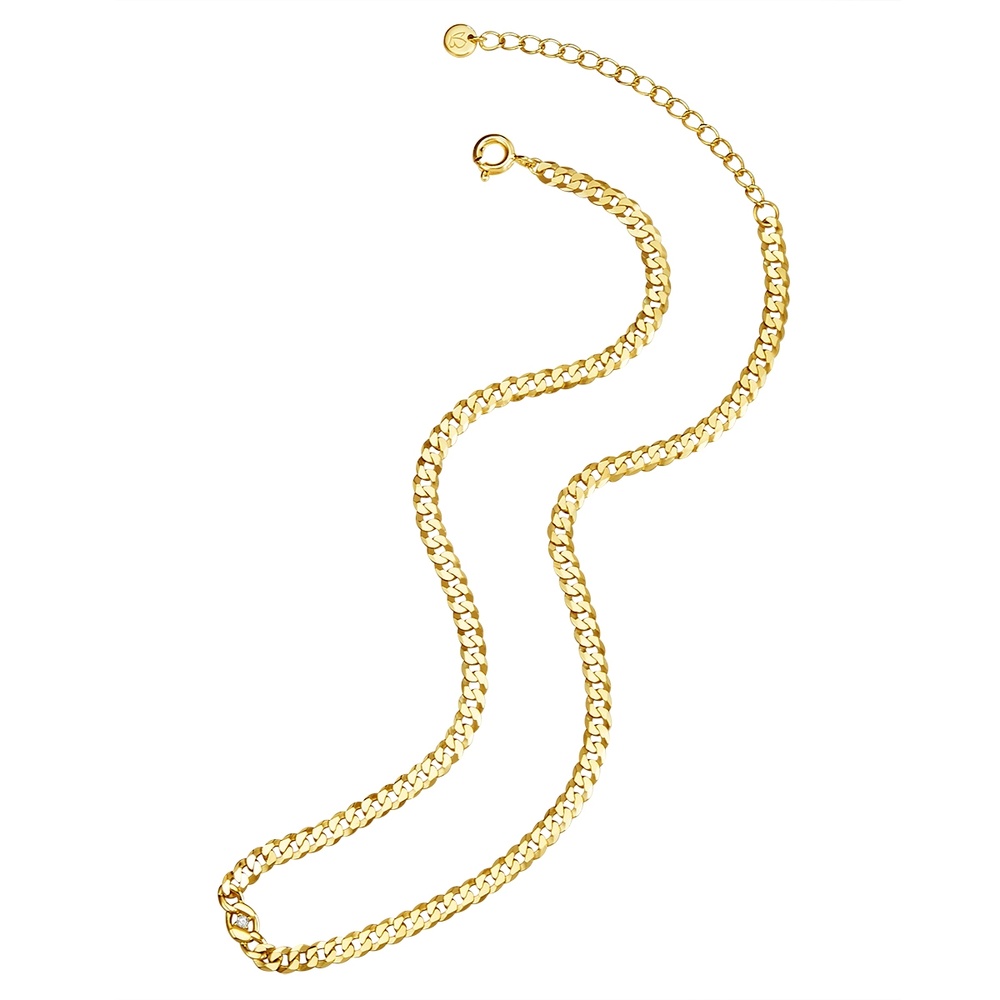 Glanzstücke München Collier en argent Argent sterling Oxyde de zirconium (CZ) en Or jaune collier