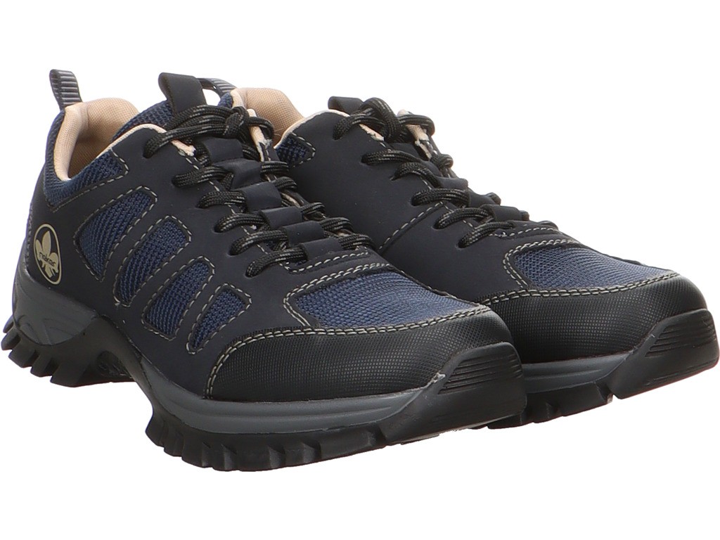 RIEKER Komfort Schnürer blau HWK Damen Halbschuhe