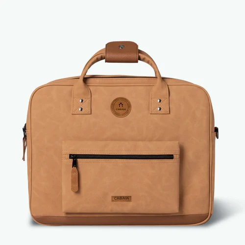 Camel-colored Moscow laptop bag