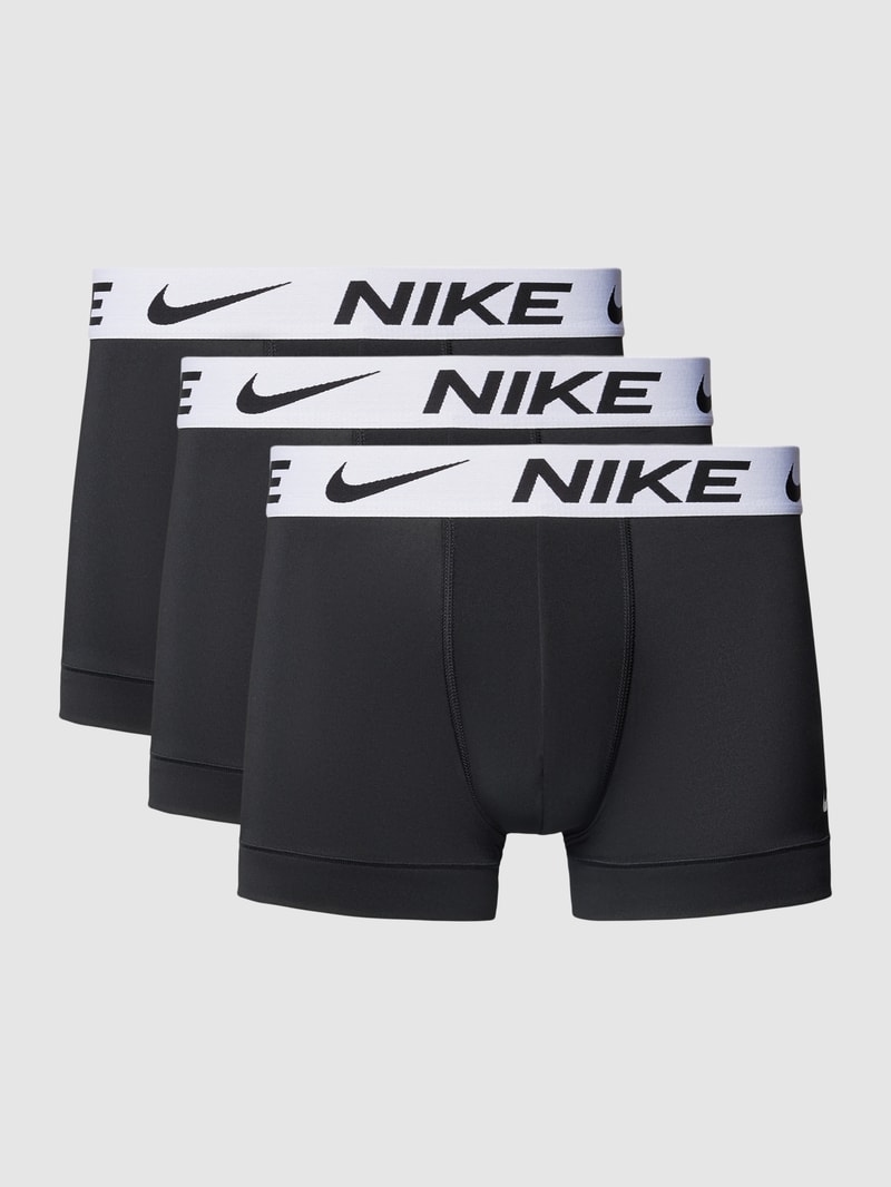 Trunks mit elastischem Logo-Bund im 3er-Pack in schwarz