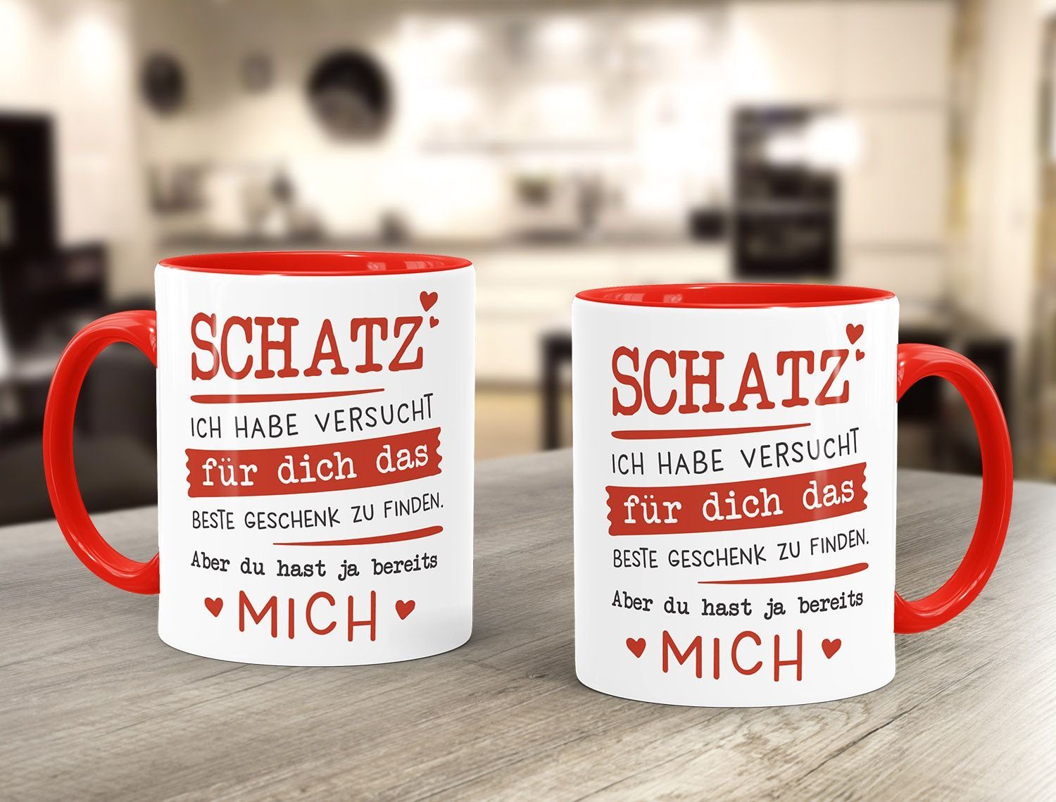 MoonWorks Tasse Kaffee-Tasse Schatz ich habe versucht für dich das beste Geschenk zu finden Geschenkidee Weihnachten Geburtstag Valentinstag Moonworks®, Keramik