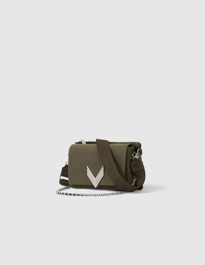 Le sac 111 Lena canevas coton kaki et camouflage femme