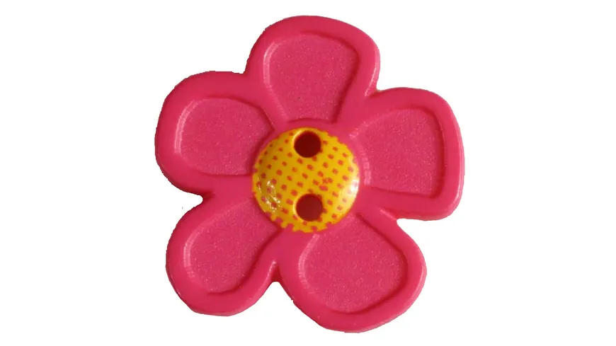 Dill 2-loch-Blumenknopf Ø 20mm 2er Pack pink