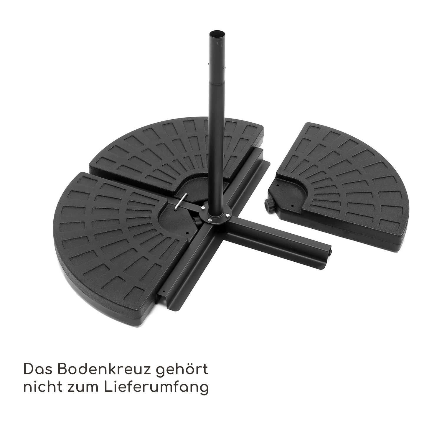 blumfeldt Schirmhalter Limousin Sonnenschirmständer-Gewichte 72 kg Leergewichte 4er-Set