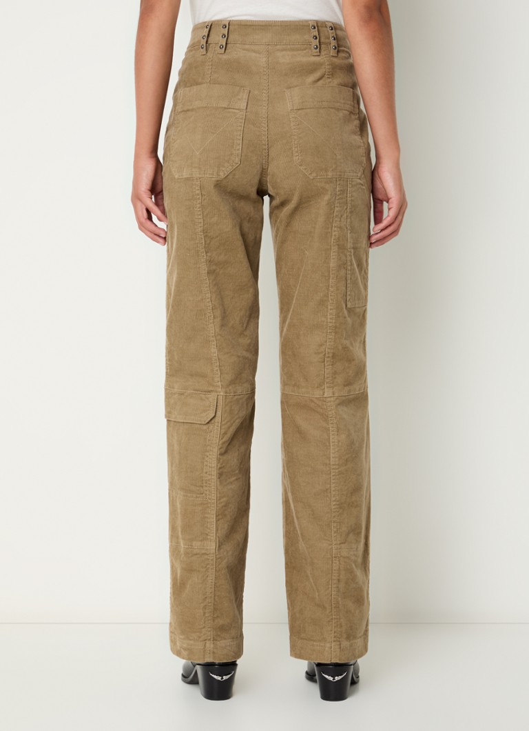 Pantaloni cargo cu talie înaltă și croială dreaptă Zadig & Voltaire Pepper din cordură