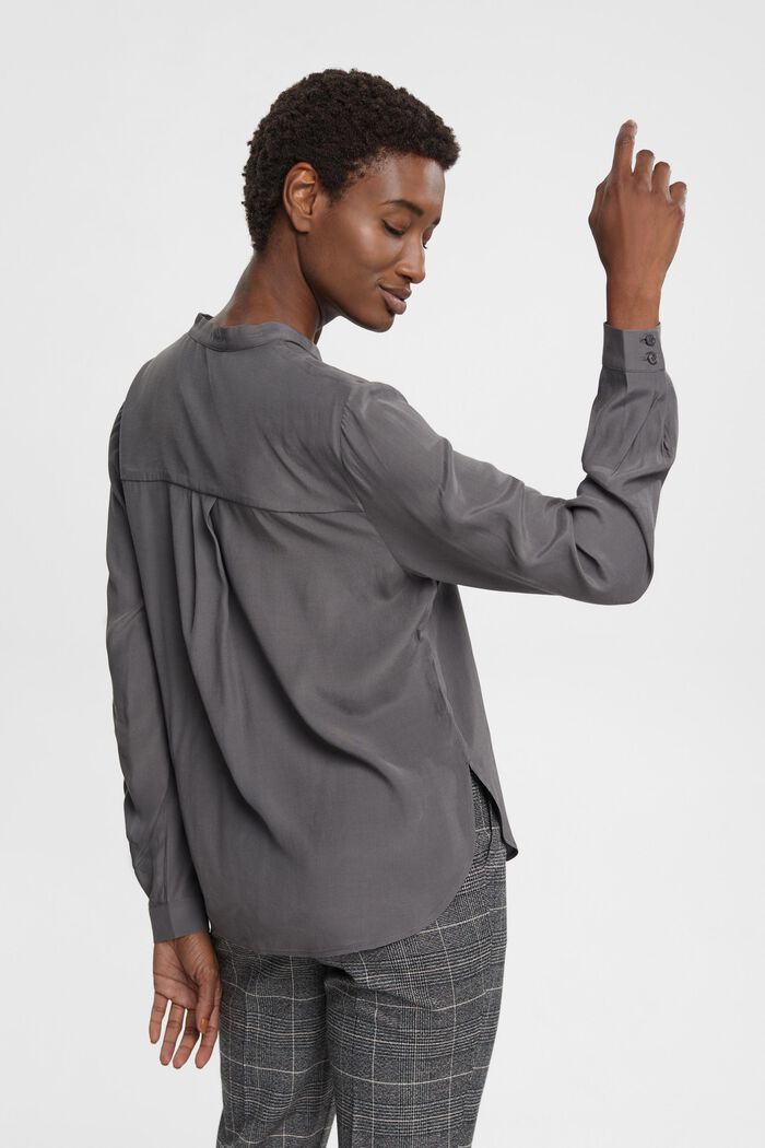 Bluse mit V-Neck, LENZING™ ECOVERO™