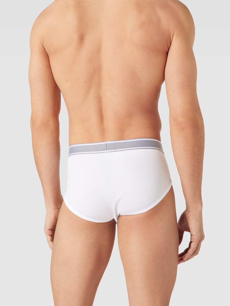 Slip mit Feinripp in weiß