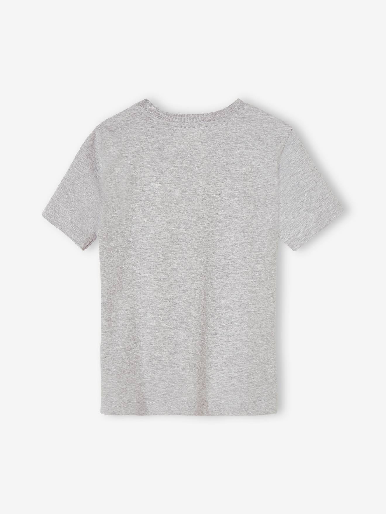 Vertbaudet Jungen T-Shirt mit Wendepailletten - grau meliert