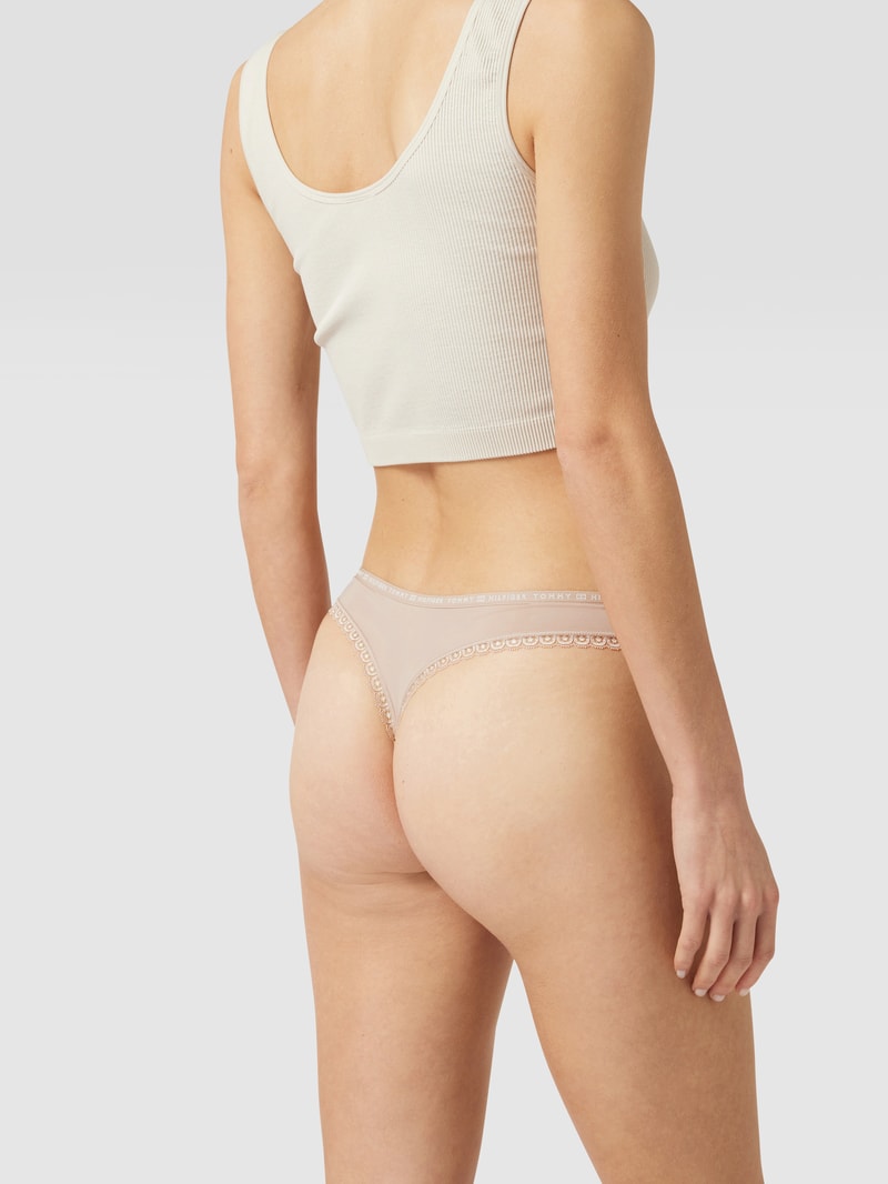 String im 3er-Pack mit Logo-Bund in offwhite