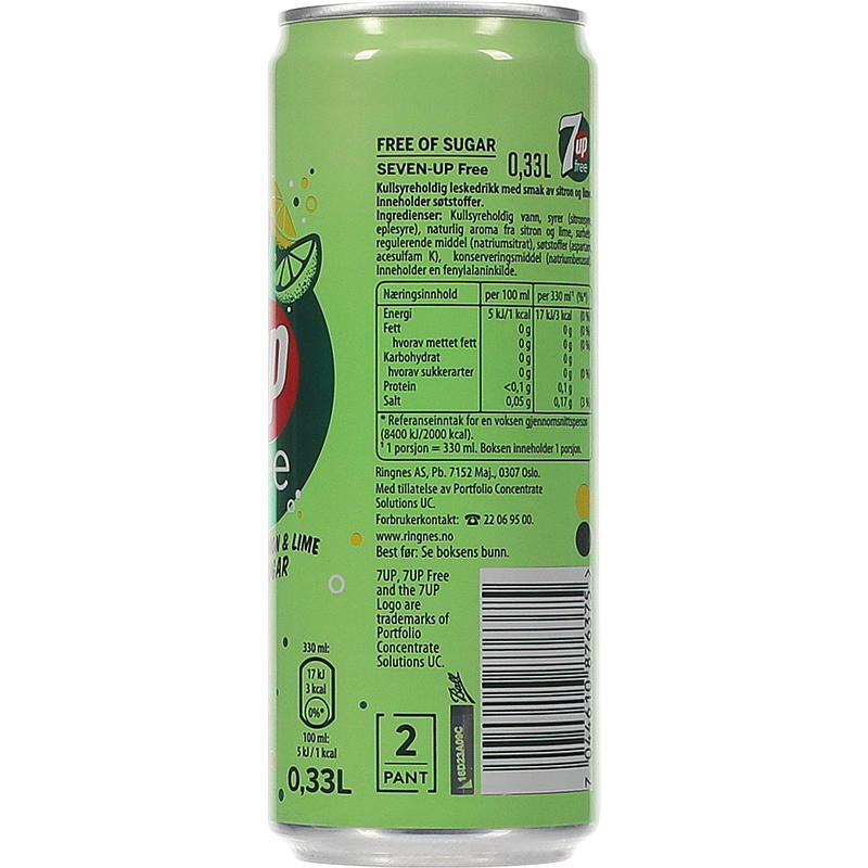 Ringnes 7UP 0,33 l boks