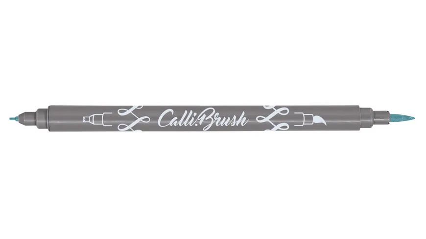 ONLINE Calligraphy Brush Pen metallic blue
