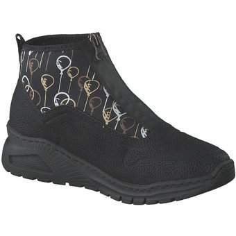 Rieker Sneaker Bootie in schwarz