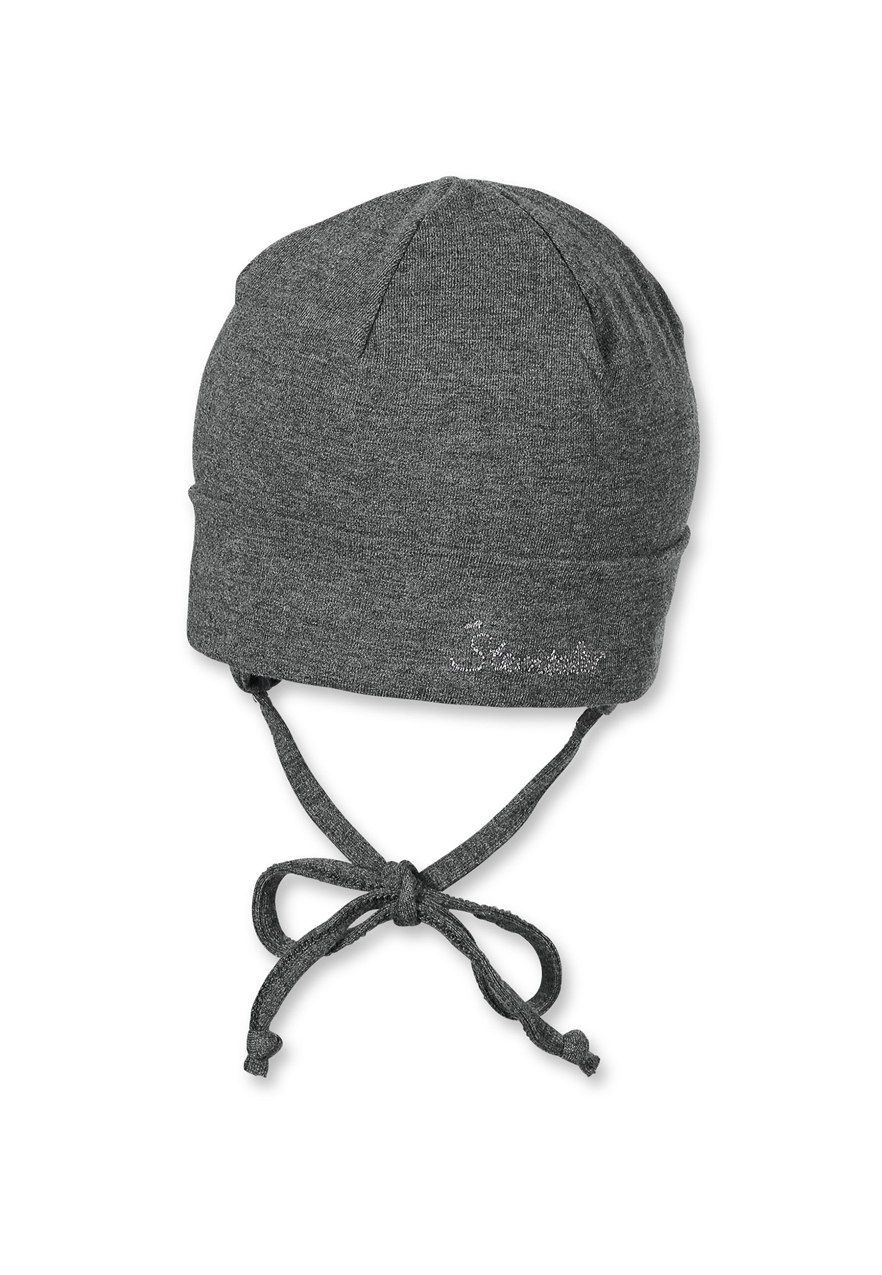 OCS Beanie aus Singlejersey Melange (Bio) Silber