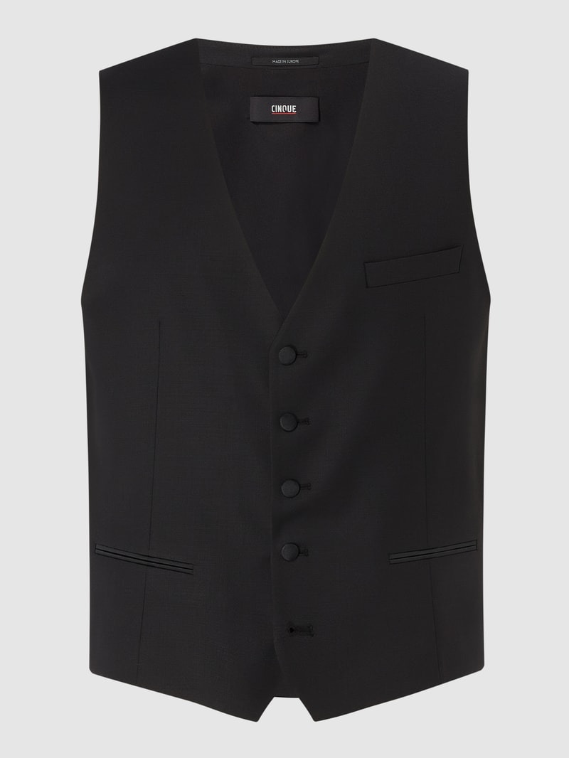Super Slim Fit Weste mit Stretch-Anteil Modell 'Cifistivo' in schwarz