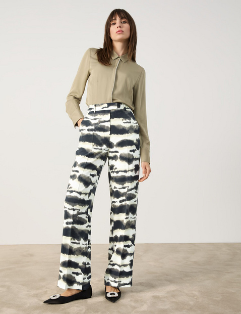 Fließende Hose mit weitem Bein Wideleg