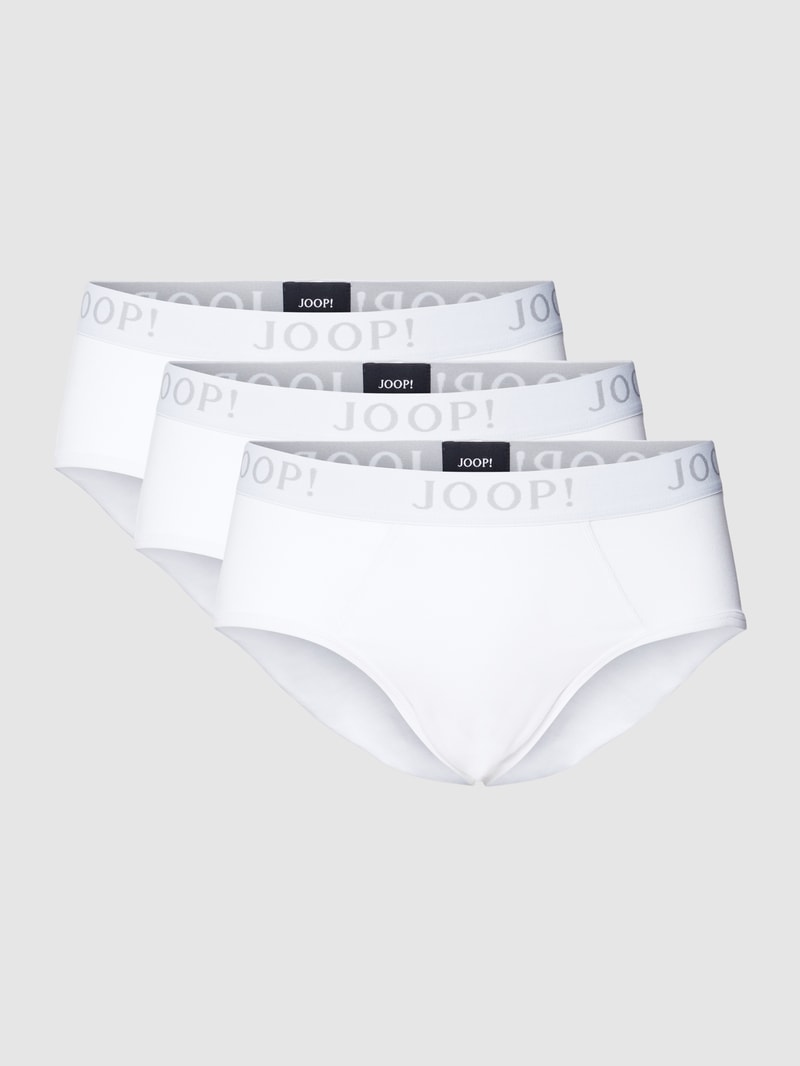 Slip mit elastischem Logo-Bund in weiß