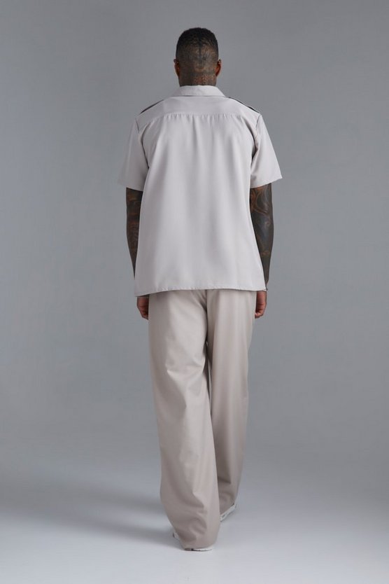 Kurzärmliges Utility Twill-Hemd & Hose