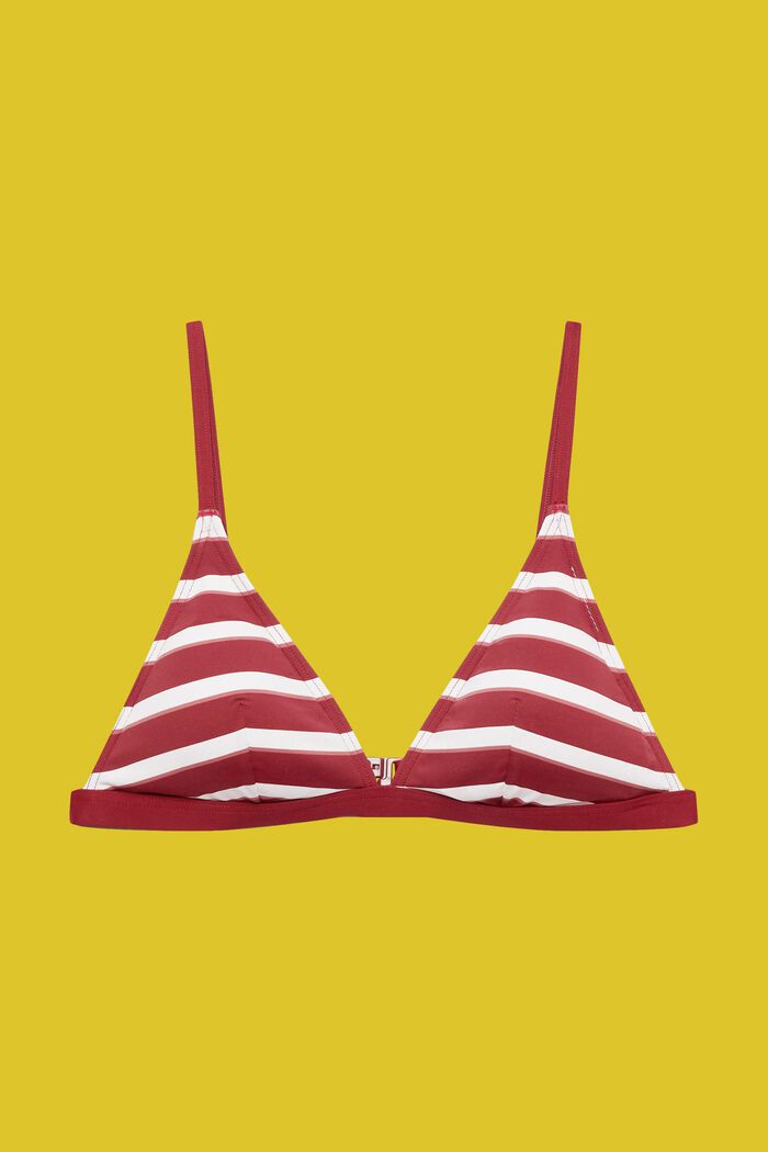 Gestreiftes Bikini-Top mit wattierten Cups
