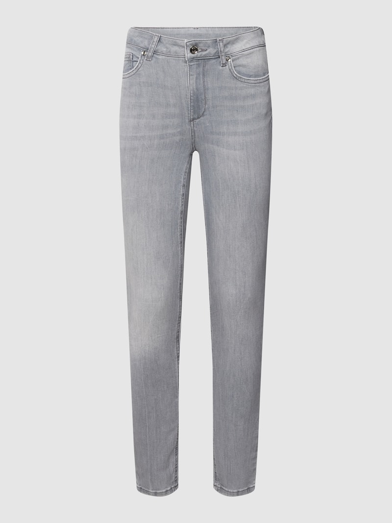 Jeans im 5-Pocket-Design Modell 'DIVINE' in hellgrau