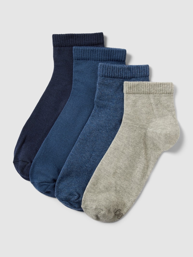 Socken mit Label-Details im 4er-Pack in blau