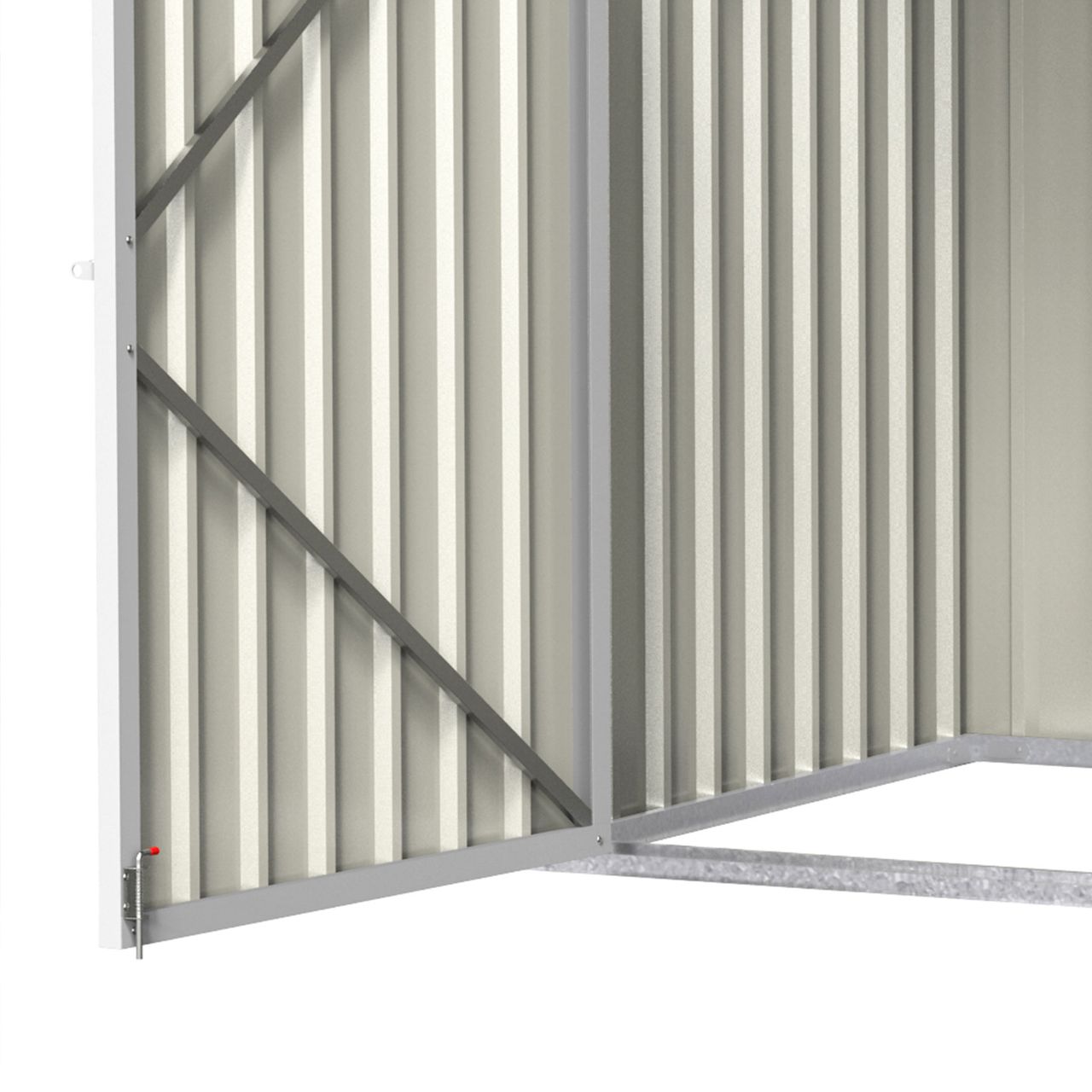 Outsunny Mülltonnenbox Gerätebox Müllbox Storer für 2 Mülltonnen abschließbar Stahl Grün 178,5 x 104,5 x 128,5/113 cm