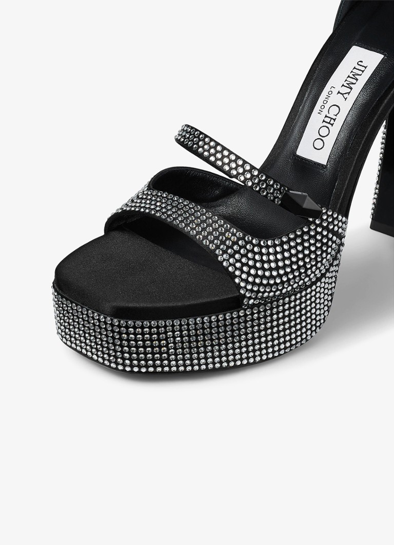 Jimmy Choo Claressa/PF 125 -sandaalit strassikivillä