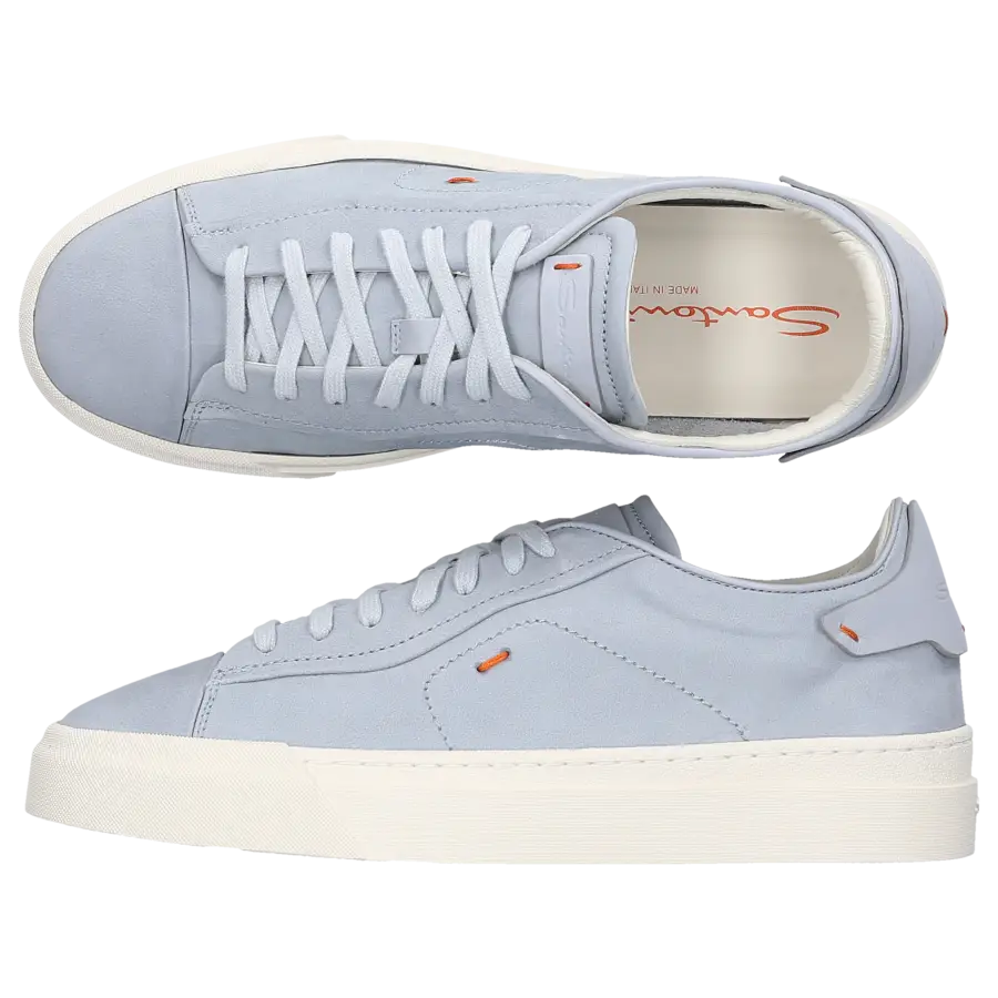 Santoni - Sneaker low 60966 Nubukleder - blau