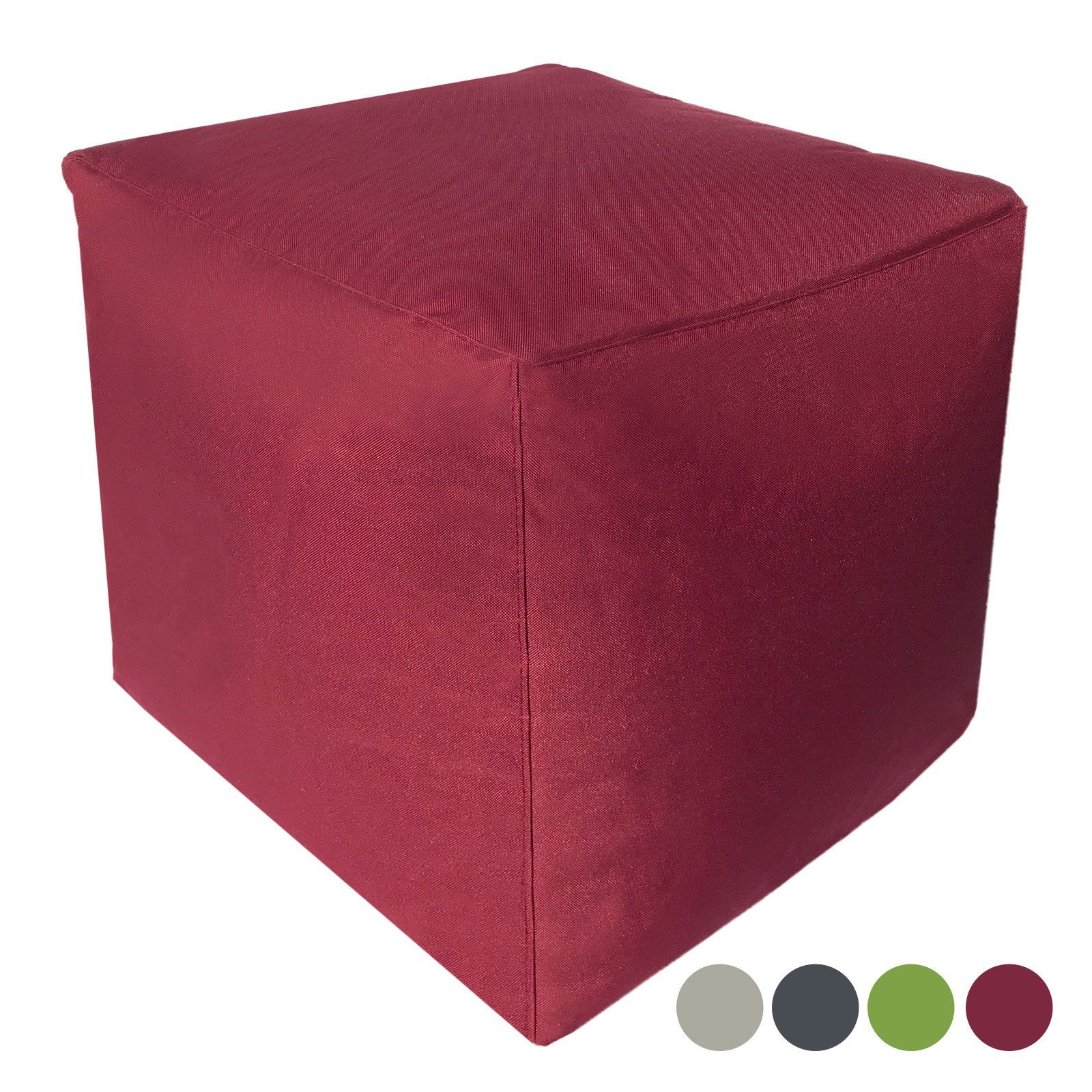 Minara Sitzhocker Sitzwürfel Sitzhocker Fußhocker Bodenkissen Bamba wasserfest 45cm