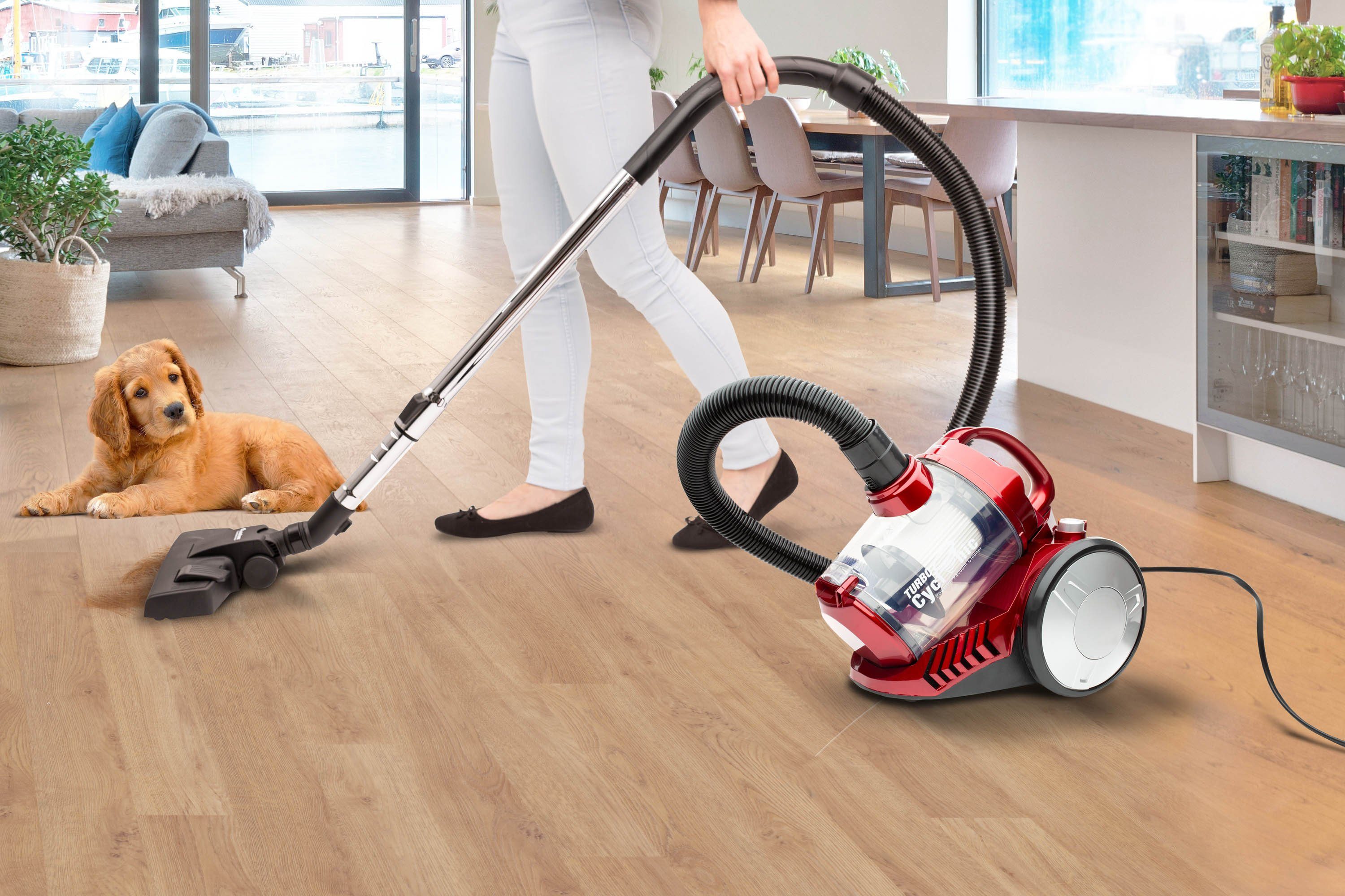 TurboTronic by Z-Line Bodenstaubsauger Zyklon Trockensauger 19kPa ohne Beutel, beutellos, Tierhaare, 900 W, beutellos, Parkett, beutellos, Staubsauger, Boden Trocken Sauger