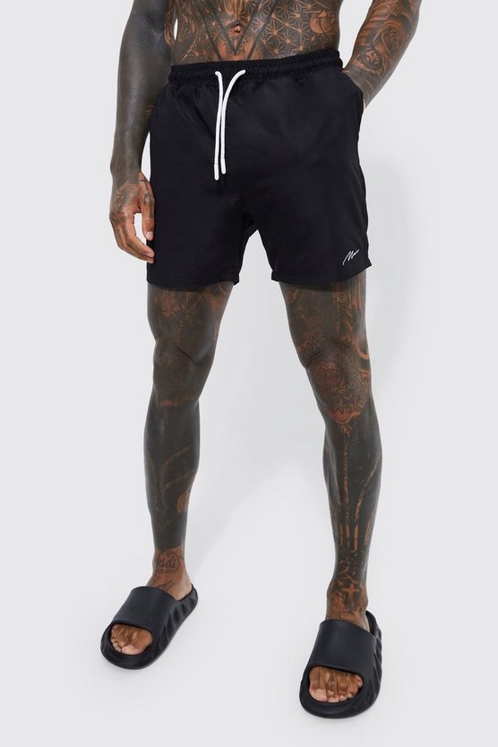 Mittellange Man Signature Badehose