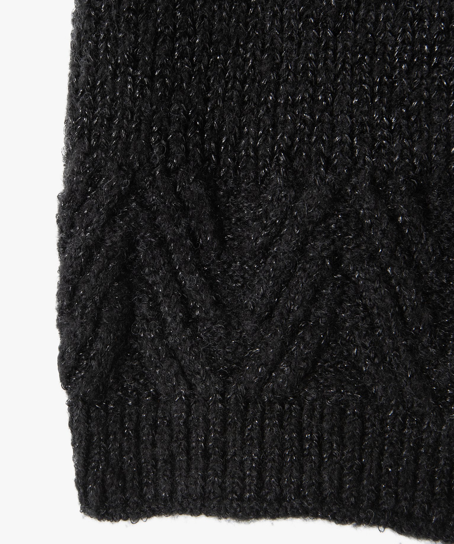 Echarpe femme en maille pailletée noir | GEMO