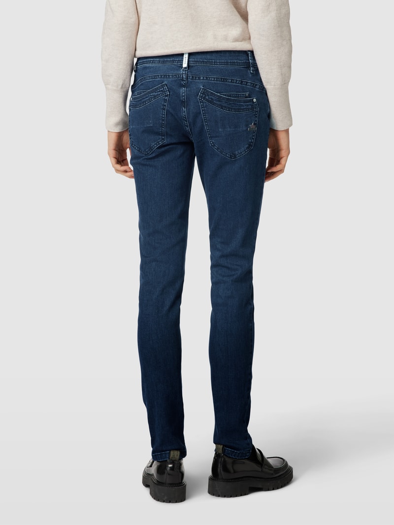 Skinny Fit Jeans mit Stretch-Anteil Modell 'Malibu Strech Denim' in marineblau