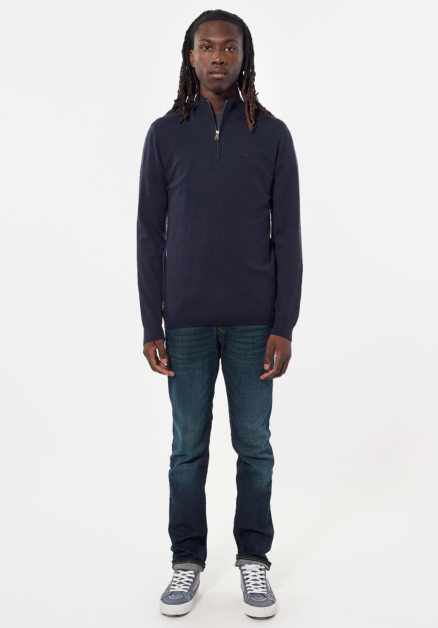 ADA    Pull bleu marine Homme