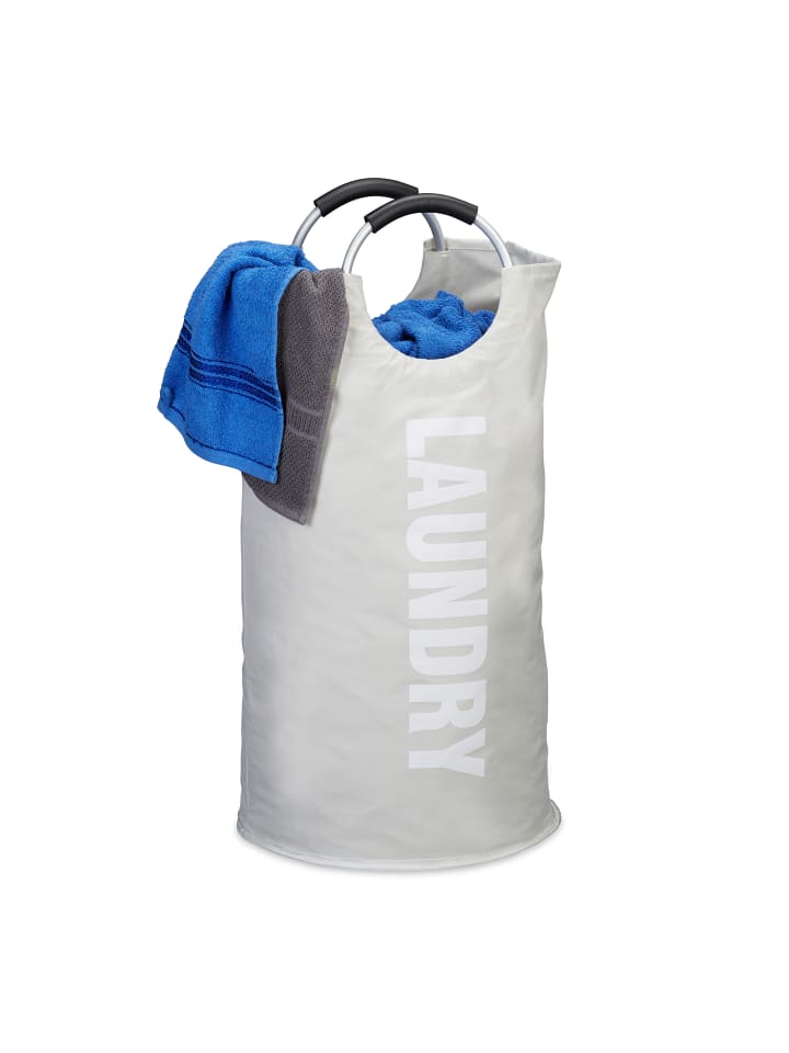 relaxdays Wäschekorb in Weiß - (H)70 x Ø 38 cm günstig kaufen onesize
