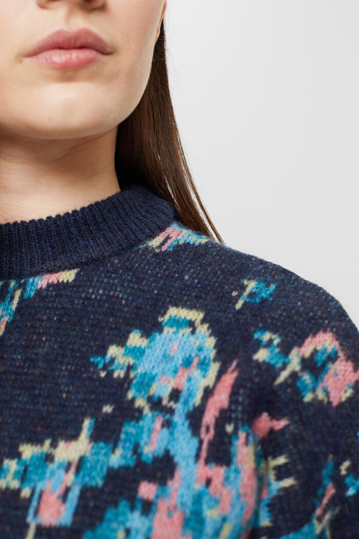 Pullover aus Jacquardstrick, Wollmix