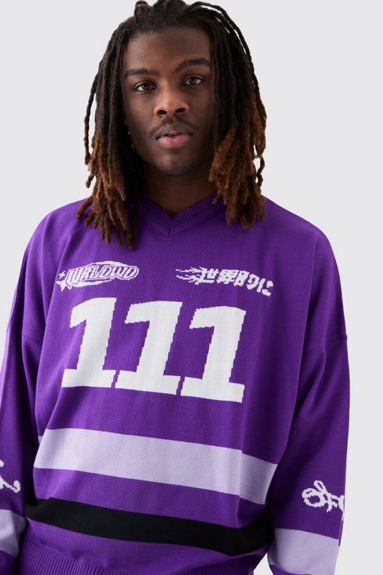 Kastiger Moto-Strickpullover