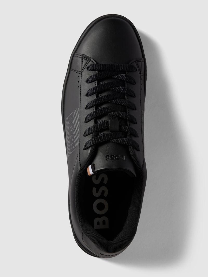 Sneaker mit Logo-Print Modell 'Rhys' in schwarz