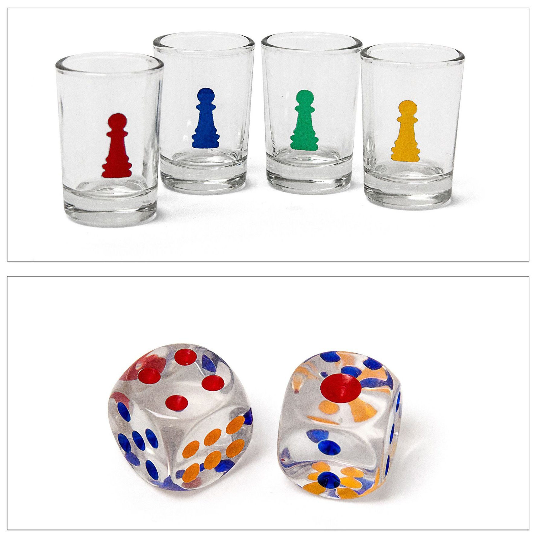 relaxdays Spiel, Trinkspiel Ludo Brettspiel Don't worry